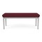 Lesro Lenox Steel 2 Seat Bench, Wine/Mulberry (Red) Seat, Wine/Mulberry Back, 45 W 21 L 18.5 H LS2001 - alternate 1